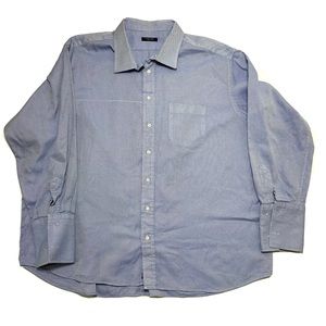 Burberry Long Sleeve Button Down Blue Shirt XXXL+